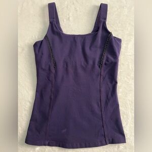 rese Violet Blue Fitted Tank Top with Black Accent, Size M